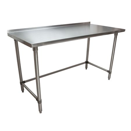 BK RESOURCES Stainless Steel Work Table, Open Base Plastic Feet 1.5 Riser 60"Wx30"D SVTROB-6030